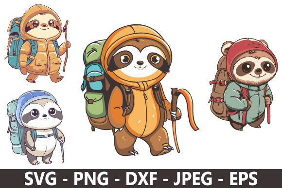 Adorable Sloth Hiking SVG – A Must-Try Graphic for Handmade Businesses