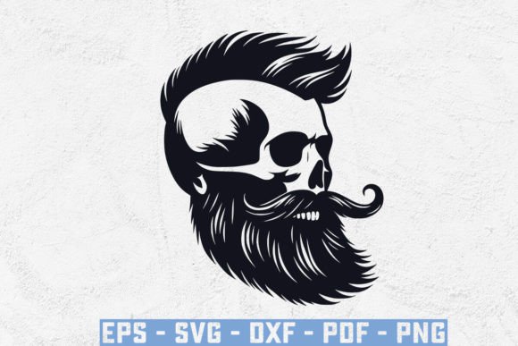 Bearded Skull with USA Flag SVG for Crafts and Graphics