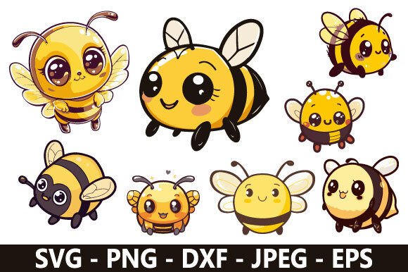 Cute Bee SVG Bundle: A Versatile Graphics Freebie for Modern Branding
