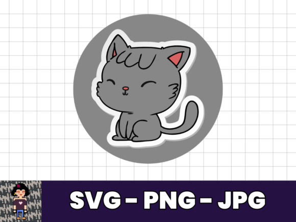 Cute Cat - SVG Sticker Design Review for Real Projects