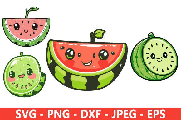 Cute Melon SVG Bundle: A Graphics Freebie with Real Branding Potential