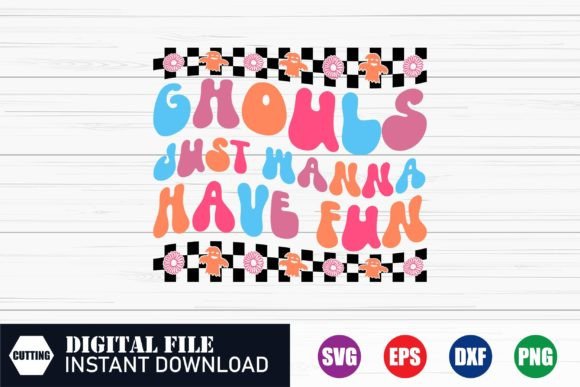 Retro Ghouls Just Wanna Have Fun SVG: A Graphic Design Asset for Creative Websites and Content