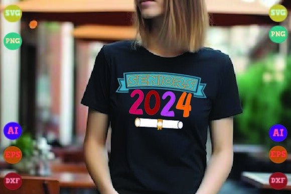 Seniors 2024: A Graphic Design Asset for Crafts and Creative Projects