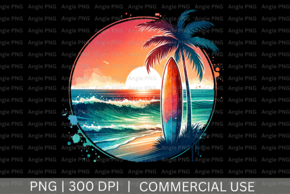 Summer Beach Sunset PNG Clipart Review: A Versatile Design for Real Projects
