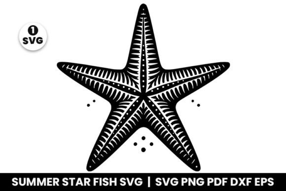 Summer Star Fish Sublimation SVG for Crafts and Graphics