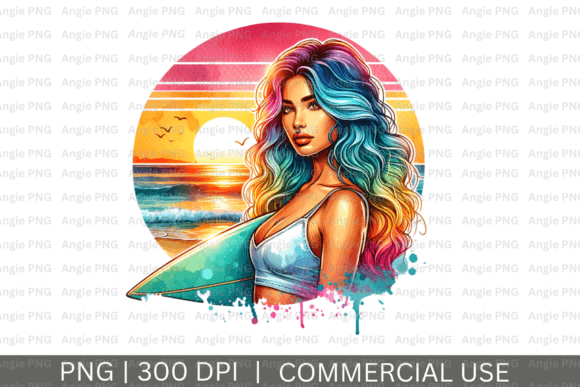 Summer Sunset Beach PNG Clipart: A Vibrant Graphic Design Asset for Local Crafts and Branding