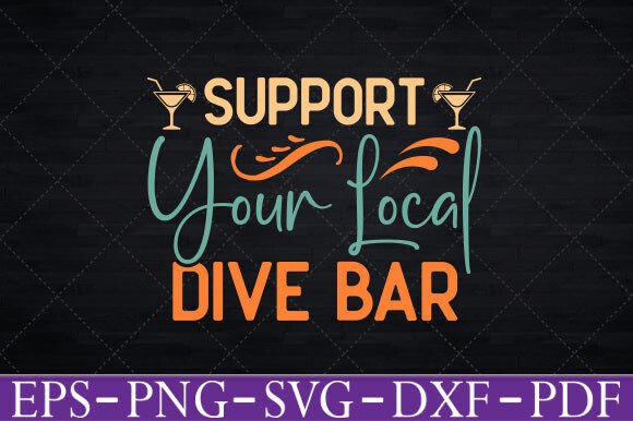 Support Your Local Dive Bar: A Versatile Graphic Design Asset for Crafts and Branding