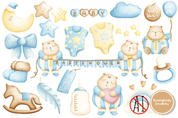 Teddy Baby Boy: A Playful Graphic Design Asset for Content Creators