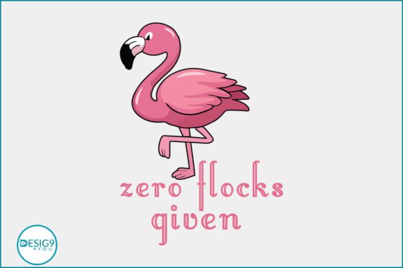 Zero Flocks Given Flamingo SVG Craft: A Vibrant Design Asset for Crafts and Graphics